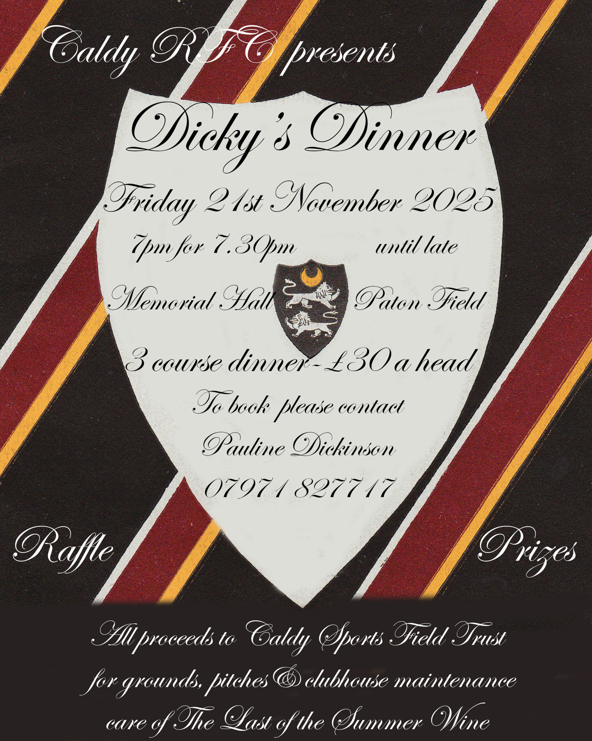 Dicky’s Dinner – Friday 21st November 2025